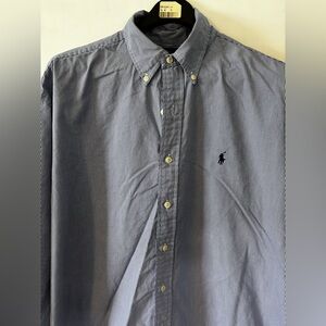 Men's Large Blue Ralph Lauren Checkered Shirt